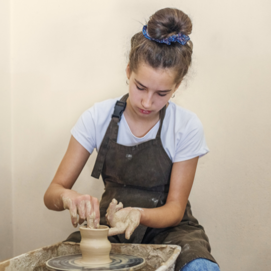 Teens Wheel Throwing Course | Saturday, January 11 - February 15 (6 Classes) - Premium Workshop from Parkdale Pottery Inc. - Just $390! Shop now at Parkdale Pottery Inc.