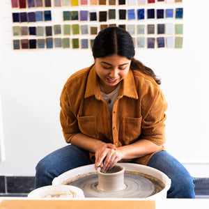 Beginner Wheel Throwing Course | June 1, 8, 15, 22 | Ground Floor - Premium Workshop from Parkdale Pottery Inc. - Just $295! Shop now at Parkdale Pottery Inc.