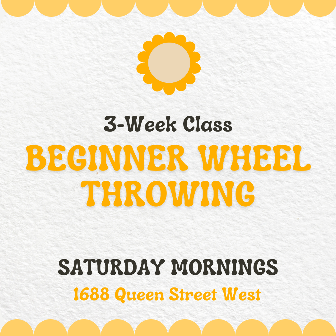 Beginner Wheel Throwing | Saturday AM January, 11, 18 & 25 (3 Classes) - Premium Workshop from Parkdale Pottery Inc. - Just $260! Shop now at Parkdale Pottery Inc.