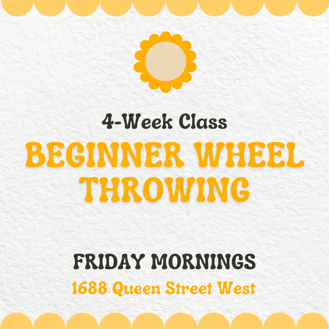 Beginner Wheel Throwing | Friday AM January 10, 17, 24 & 31 (4 Classes) - Premium Workshop from Parkdale Pottery Inc. - Just $295! Shop now at Parkdale Pottery Inc.