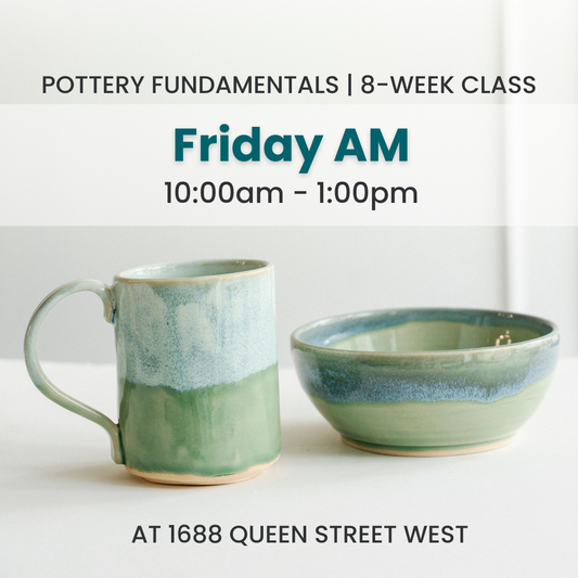 Pottery Fundamentals | Friday AM | October 31 - December 19 | 8 Classes | Queen St. GR