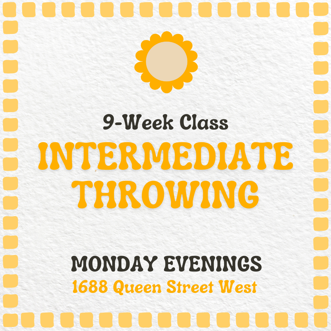 Intermediate Throwing | Monday PM January 6 - March 10 (9 Classes) - Premium intermediate from Parkdale Pottery Inc. - Just $625! Shop now at Parkdale Pottery Inc.