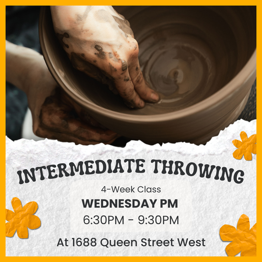 Intermediate Throwing | Wednesday PM | August 6 - 27 | 4 Classes| Queen St. LL - Premium  from Parkdale Pottery Inc. - Just $295! Shop now at Parkdale Pottery Inc.