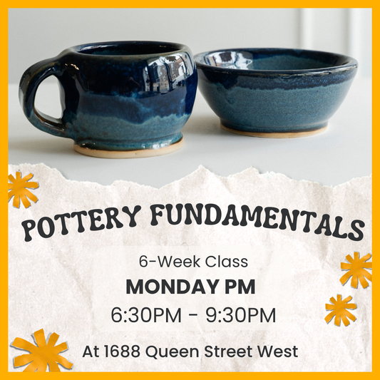 Pottery Fundamentals | Monday PM | September 8 - October 20 | 6 Classes | Queen St. GR