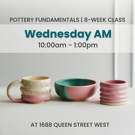 Pottery Fundamentals | Wednesday AM | January 7 - February 25 | 8 Classes | Queen St. GR
