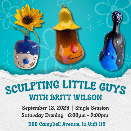 Sculpting Little Guys with Britt Wilson | September 13 | 6PM - 9PM | Single Session | Dupont - Premium  from Parkdale Pottery Inc. - Just $80! Shop now at Parkdale Pottery Inc.
