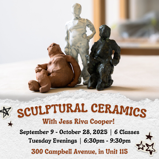 Sculptural Ceramics with Jess Riva Cooper | Tuesday Evenings | September 9 - October 28 | 6 Classes | Dupont
