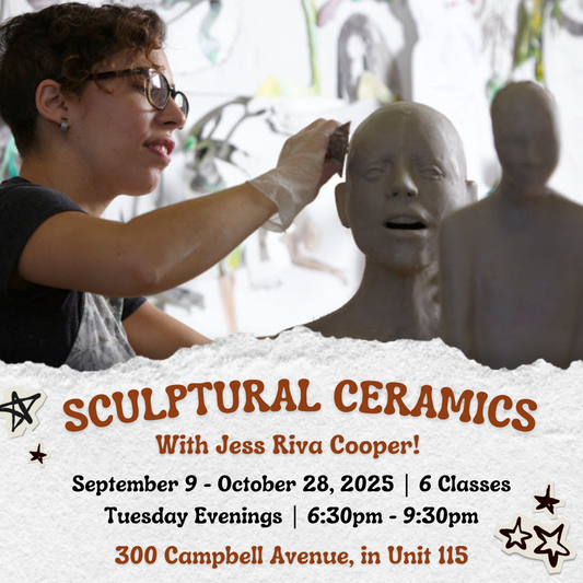 Sculptural Ceramics with Jess Riva Cooper | Tuesday Evenings | September 9 - October 28 | 6 Classes | Dupont