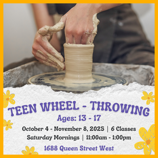 Teens Wheel-Throwing | Saturday AM | October 4 - November 8 | 6 Classes | Queen St. LL