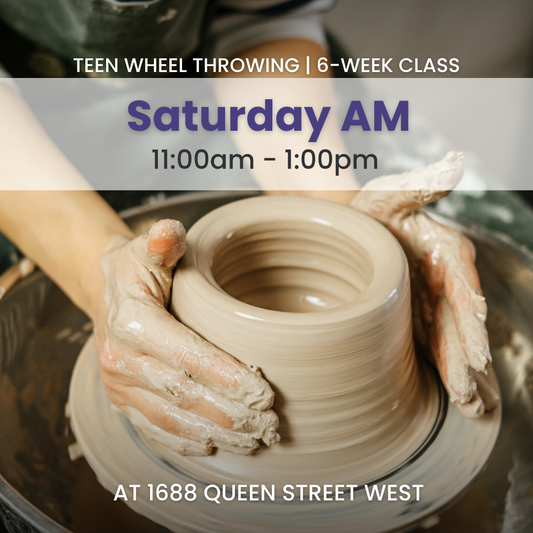 Teens Wheel-Throwing | Saturday AM | November 15 - December 20 | 6 Classes | Queen St. LL
