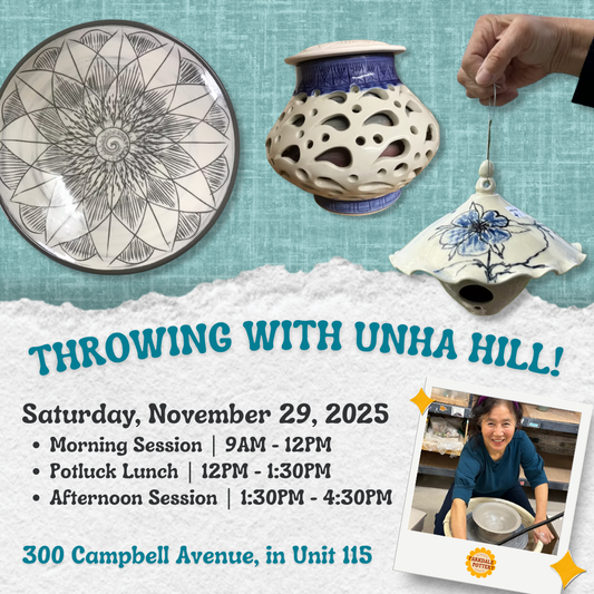 Throwing with Unha Hill | November 29 | AM OR PM Session | Dupont