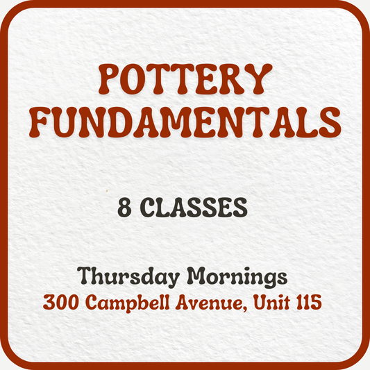 Thursday Morning Pottery Fundamentals| March 6 - April 24 | 8 Classes - Premium  from Parkdale Pottery Inc. - Just $580! Shop now at Parkdale Pottery Inc.