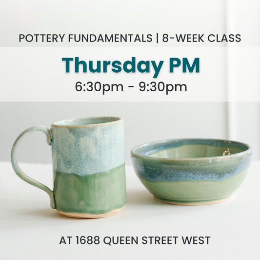 Pottery Fundamentals | Thursday PM | October 30 - December 18 | 8 Classes | Queen St. GR