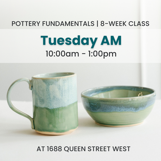 Pottery Fundamentals | Tuesday AM | October 28 - December 16 | 8 Classes | Queen St. GR