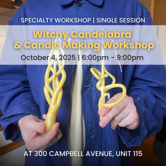 Witchy Candelabra and Candle Making Workshop | October 4 | 6PM - 9PM | Single Session | Dupont